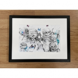 Storm Trooper A4 Print (8.27 × 11.69 inches), starwars print, art, darthvader, scifi, mandalorian print, jango fett, jedi, han solo